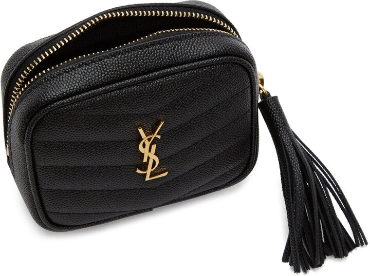 Yves Saint Laurent LOU BABY QUILTED GRAIN DE POUDRE LEATHER CHAIN BAG