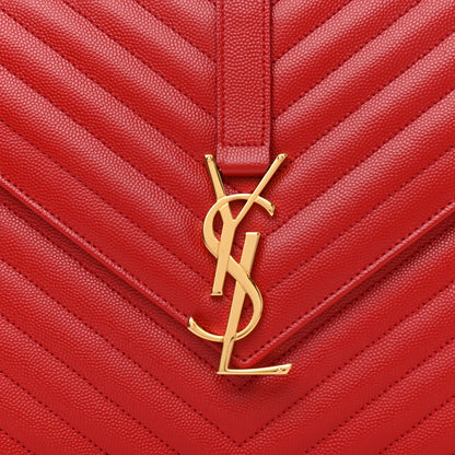 Yves Saint Laurent CHEVRON MATELASSE MONOGRAM LARGE SATCHEL Bag