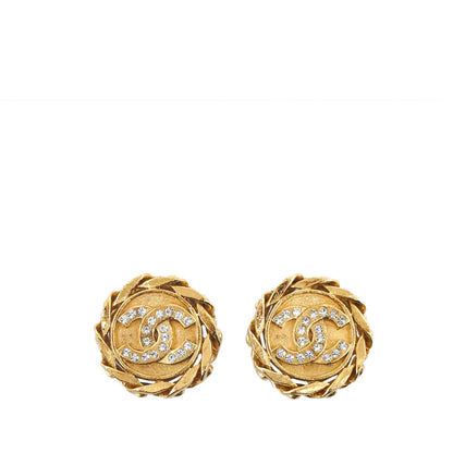 CHANEL CC Clip On Earrings Costume Earrings