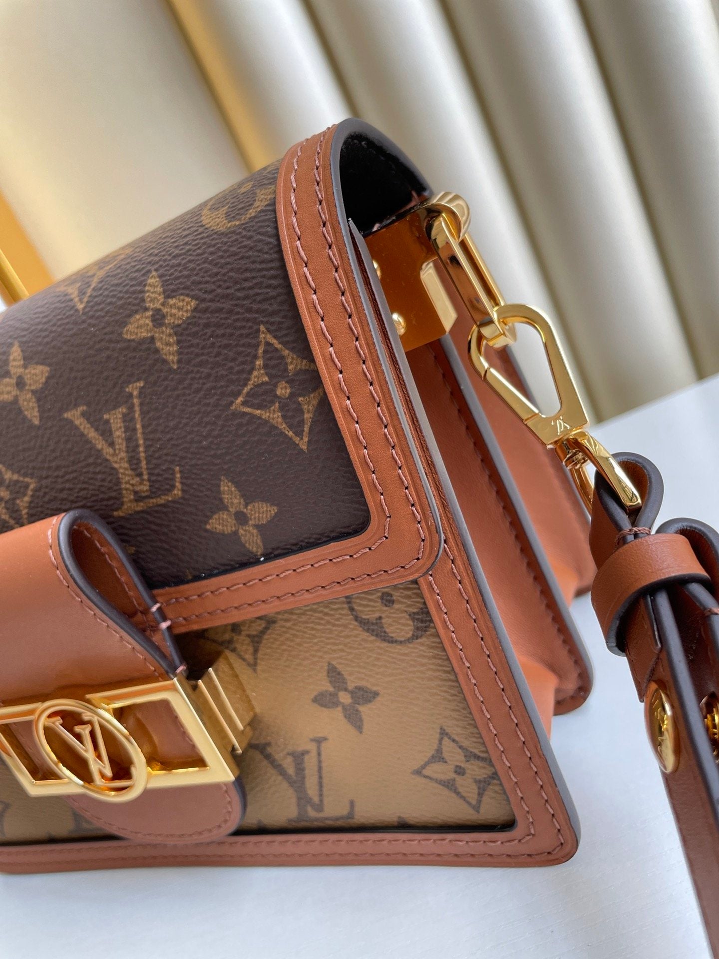 Louis Vuitton Mini Dauphine Monogram And Monogram Reverse Canvas By Nicolas Ghesquière For Spring-Summer,   Shoulder Bags 20cm Louis Vuitton M45959