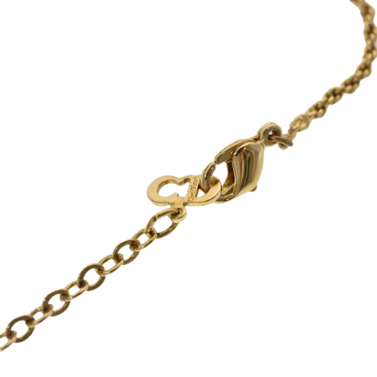 CHRISTIAN DIOR Necklace Metal Gold Tone  am4660