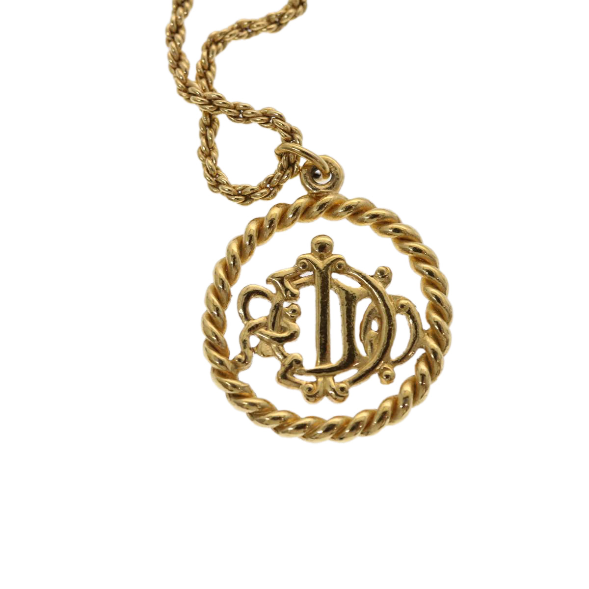 CHRISTIAN DIOR Necklace Metal Gold Tone  am4660