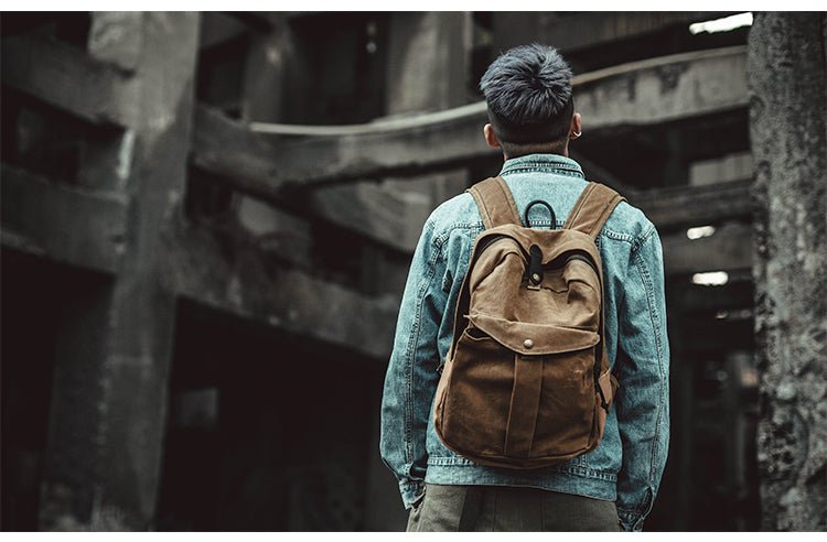 American Retro Oil Wax Canvas Backpack