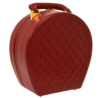 CHANEL 1986-1988 Red Lambskin Vanity handbag ao07695