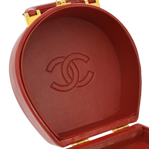 CHANEL 1986-1988 Red Lambskin Vanity handbag ao07695