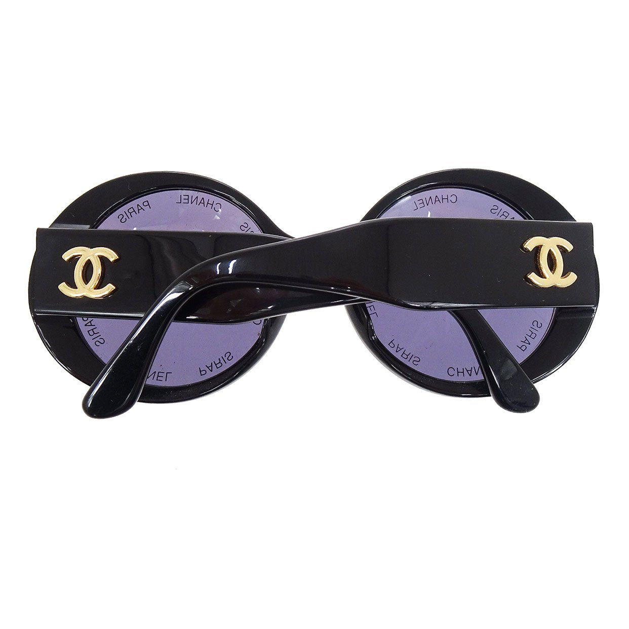 CHANEL CC Logos Round Sunglasses Eye Wear ao24106