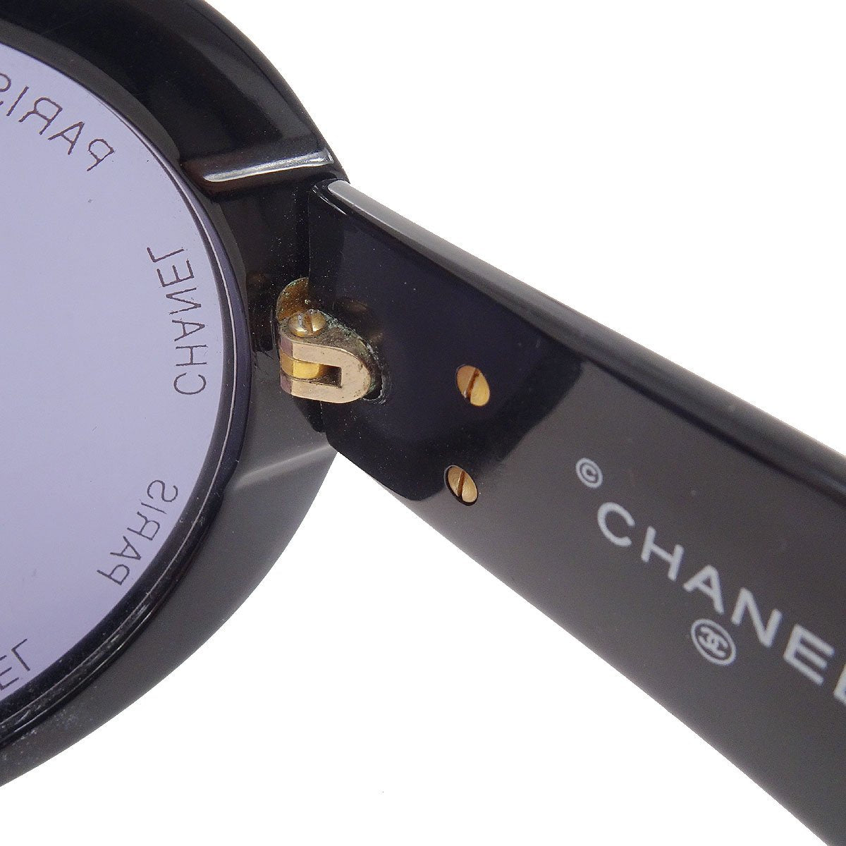 CHANEL CC Logos Round Sunglasses Eye Wear ao24106