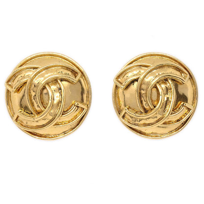 CHANEL Button Earrings Gold 94P small ao28182