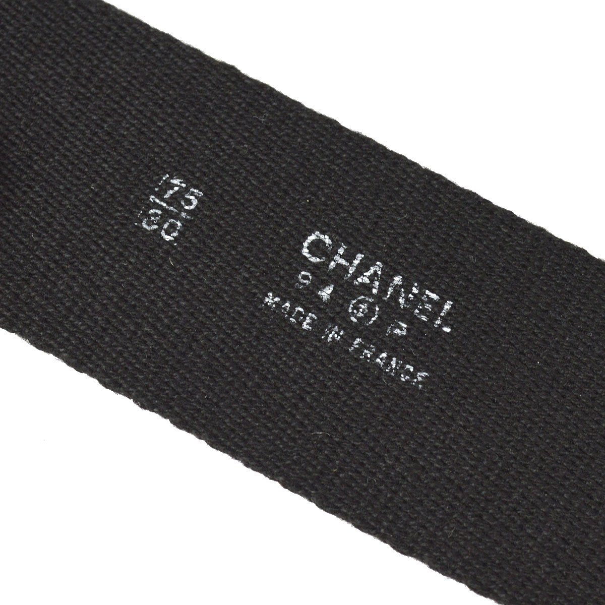 CHANEL 1994 Black GI Belt #75 ao30722