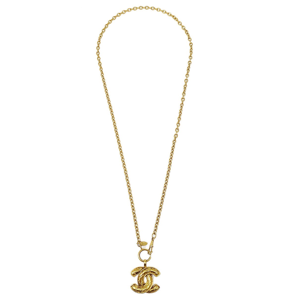 CHANEL Quilted CC Chain Necklace 3856 ao31752