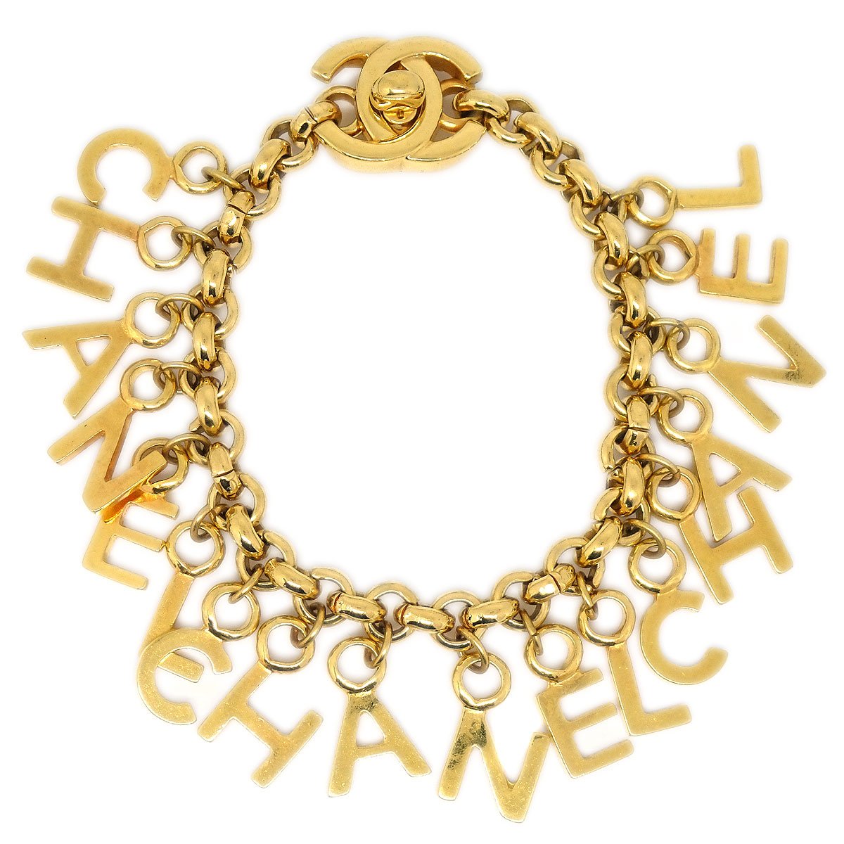 CHANEL 1996 Turnlock Bracelet Gold ao31927