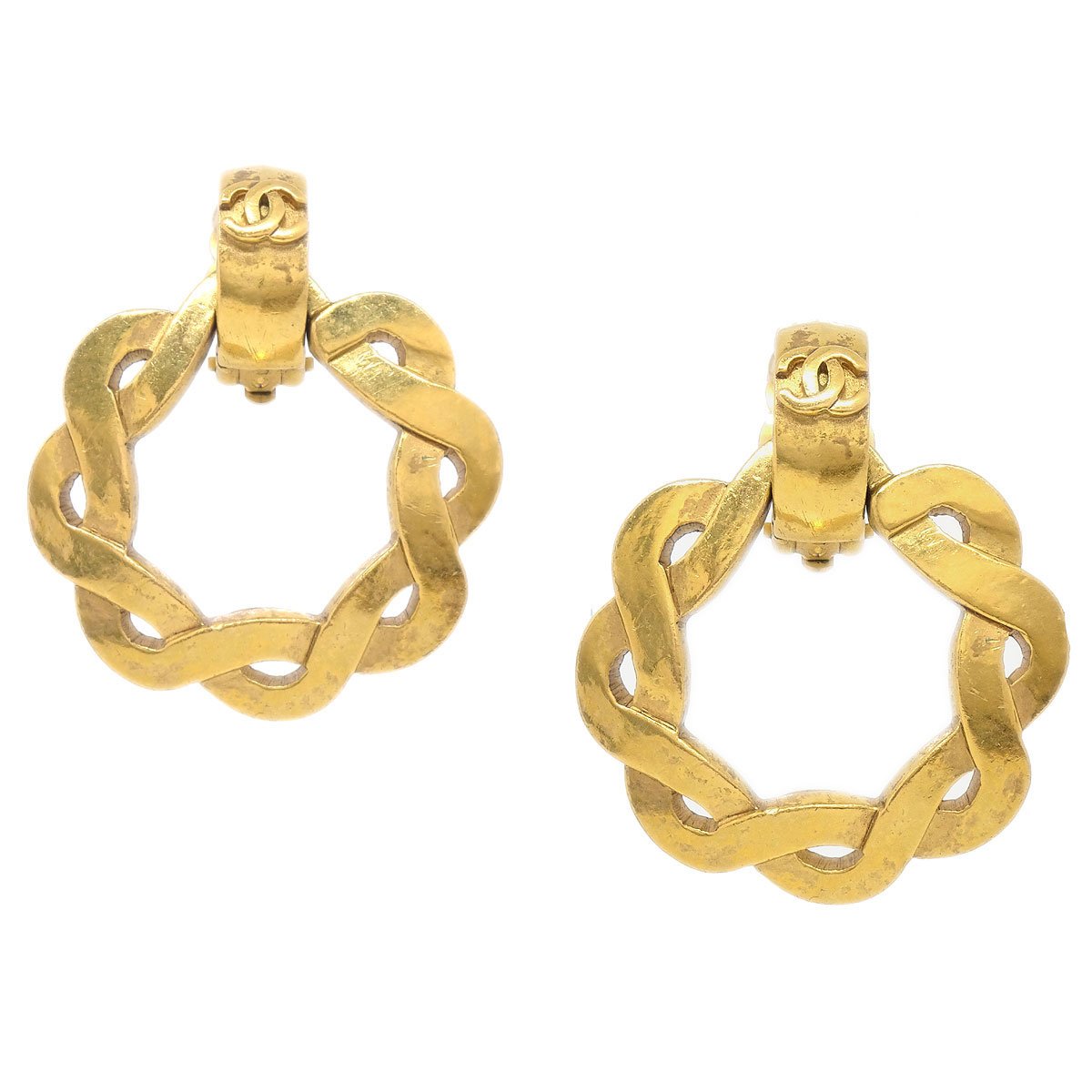 CHANEL 1997 Hoop Earrings 33922