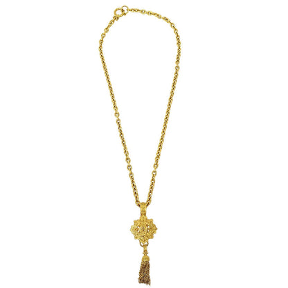 CHANEL * 1994 Filigree Tassel Necklace ao34152