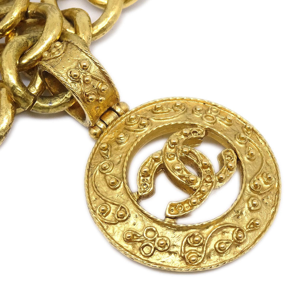 CHANEL 1994 Medallion Gold Chain Belt ao34554