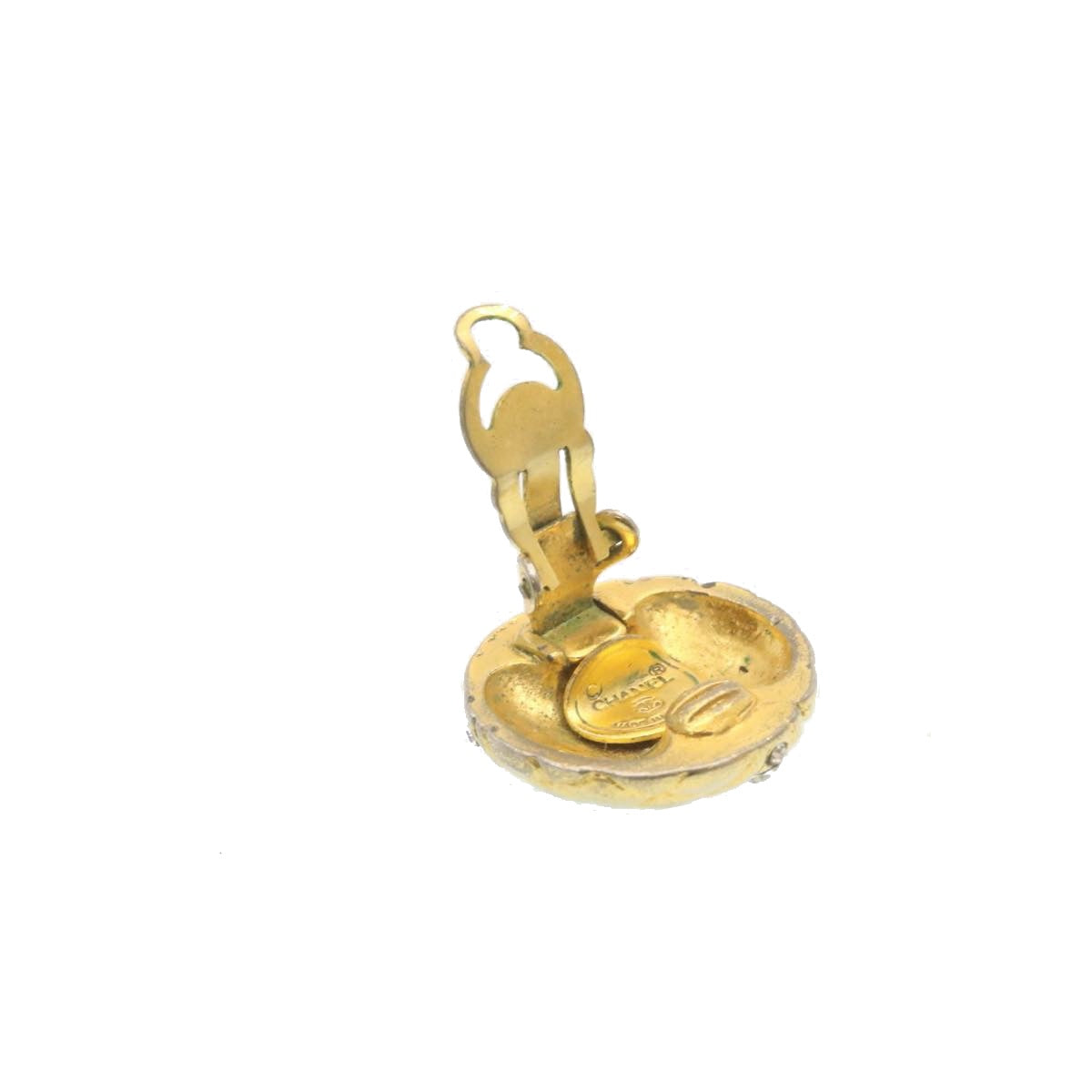 CHANEL Clip-on Earring Gold Tone CC   ar4785