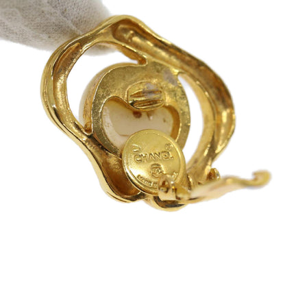 CHANEL Pearl Earring Gold CC   ar7353