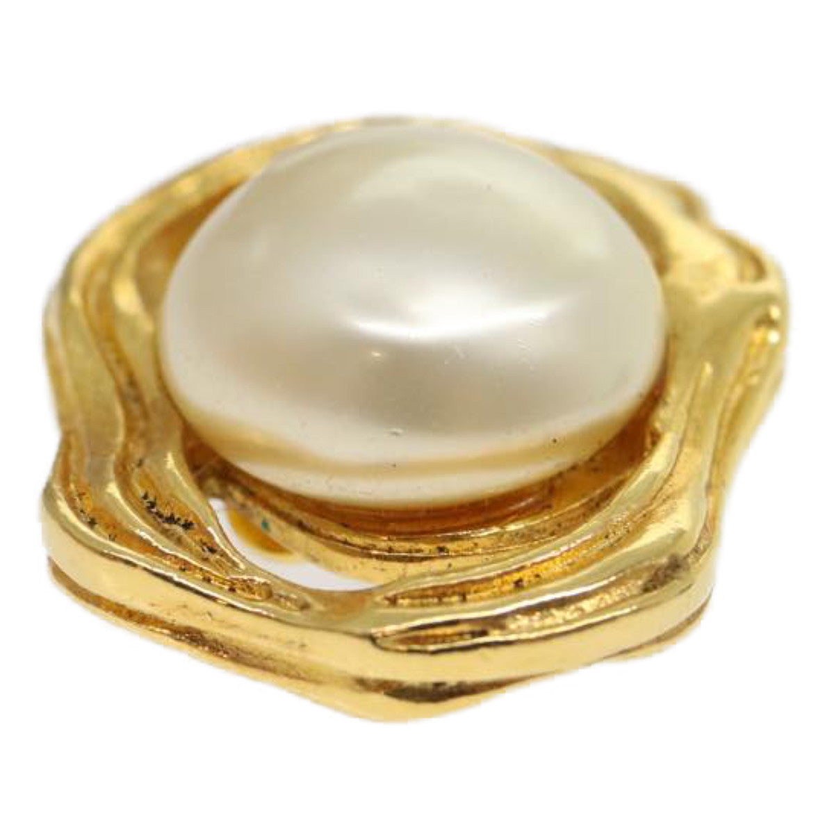 CHANEL Pearl Earring Gold CC   ar7353