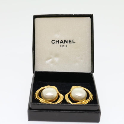 CHANEL Pearl Earring Gold CC   ar7353