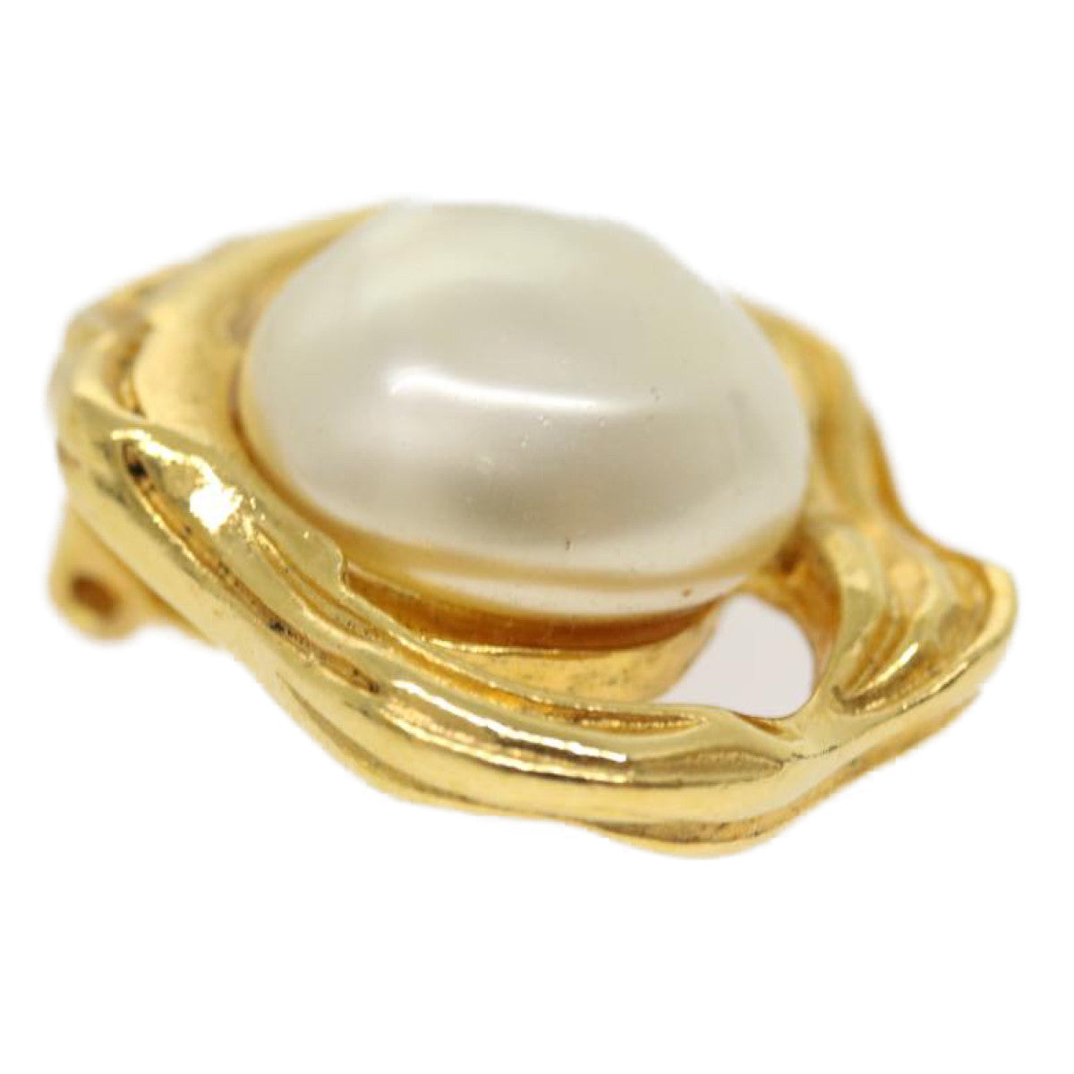 CHANEL Pearl Earring Gold CC   ar7353