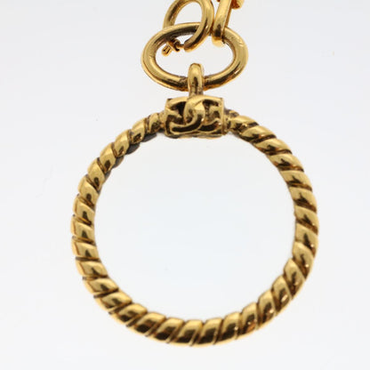 CHANEL Magnifying Glass Chain Necklace Metal Gold Tone CC   ar9782