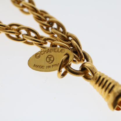 CHANEL Magnifying Glass Chain Necklace Metal Gold Tone CC   ar9782