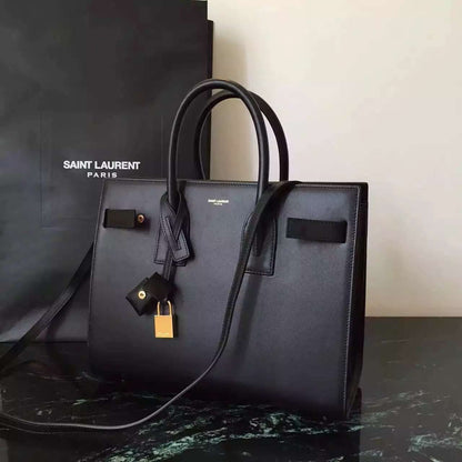 Yves Saint Laurent Small Sac De Jour Bag In Black Leather