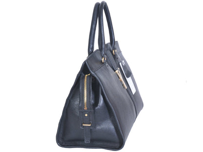 Yves Saint Laurent Cabas Chyc Large Leather Tote Black