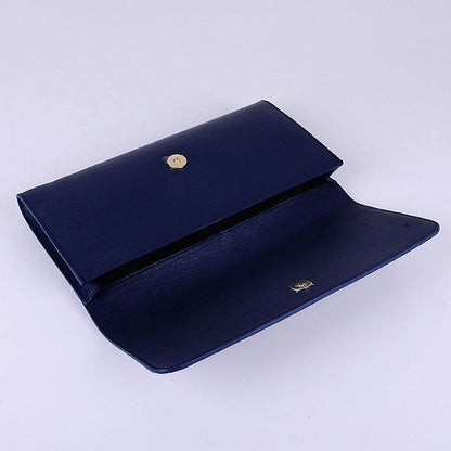 Yves Saint Laurent Lady Lambskin Leather Purse Sapphire Blue 39321