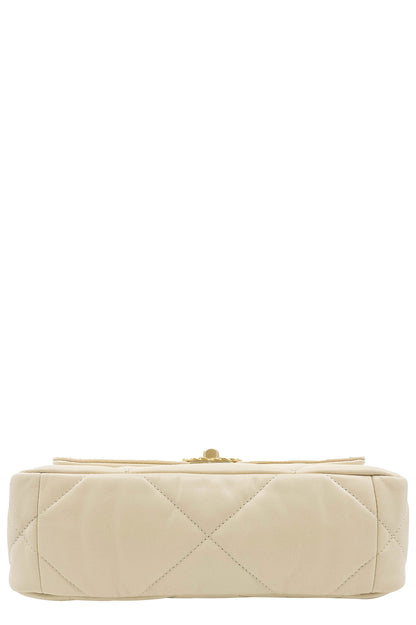 CHANEL 19 Light Beige Small