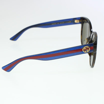 GUCCI Sherry Line Sunglasses Black Blue Red Auth cl605