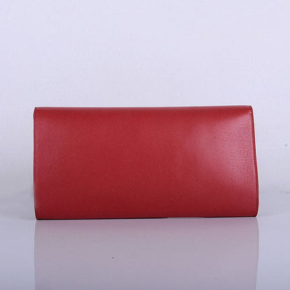 Yves Saint Laurent Lady Lambskin Leather Purse Red 39321