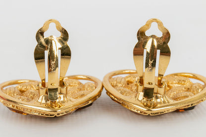 Boucles d'oreilles coeur Yves Saint Laurent