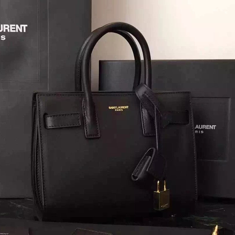 Yves Saint Laurent Nano Sac De Jour Bag In Black Leather