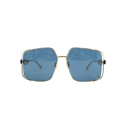 DIOR Blue And Gold Square Sunglasses