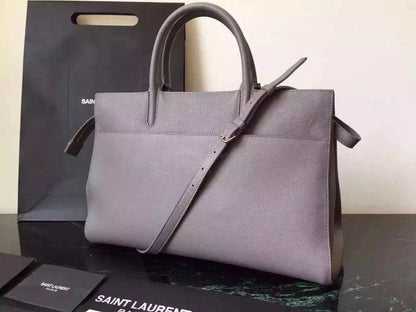 Yves Saint Laurent Medium Rive Gauche Bag In Grey Leather