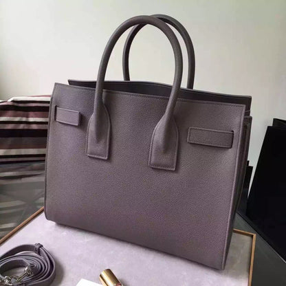 Yves Saint Laurent Small Sac De Jour Bag In Fog Grained Leather