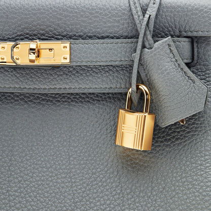 Hermes Kelly Retourne 25 Veau Togo 63 Vert Amande Gold Hardware