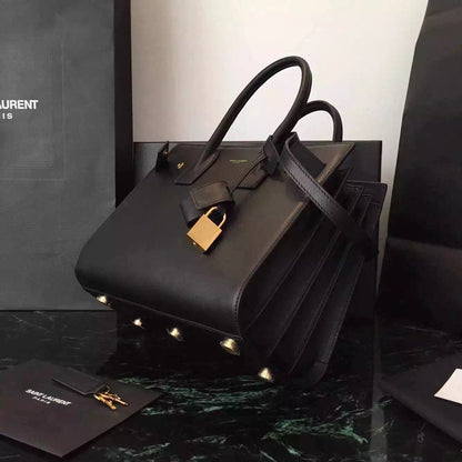 Yves Saint Laurent Baby Sac De Jour Bag In Black Leather