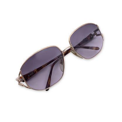 CHRISTIAN DIOR Vintage Gold Metal Sunglasses Optyl 2492 41 55/16 120 Mm