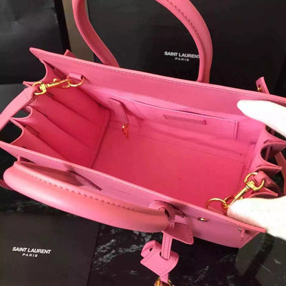 Yves Saint Laurent Baby Sac De Jour Bag In Pink Leather