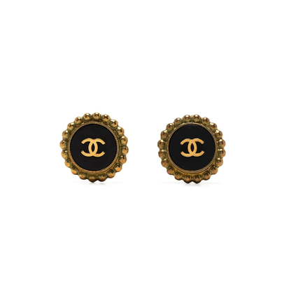 CHANEL Clip-on Button Earrings