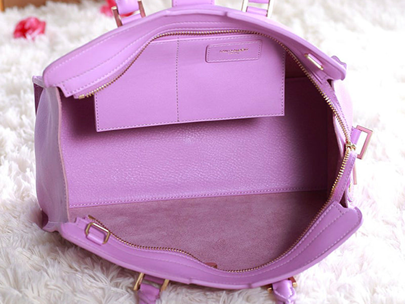 Yves Saint Laurent Cabas Chyc Original Leather Tote Light Purple