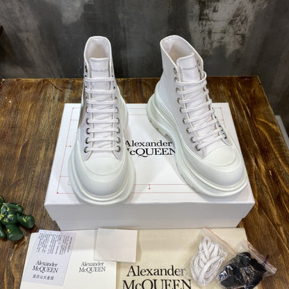 Alexander McQueen Tread Slick Boot Cotton White