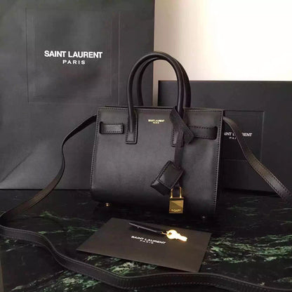 Yves Saint Laurent Nano Sac De Jour Bag In Black Leather