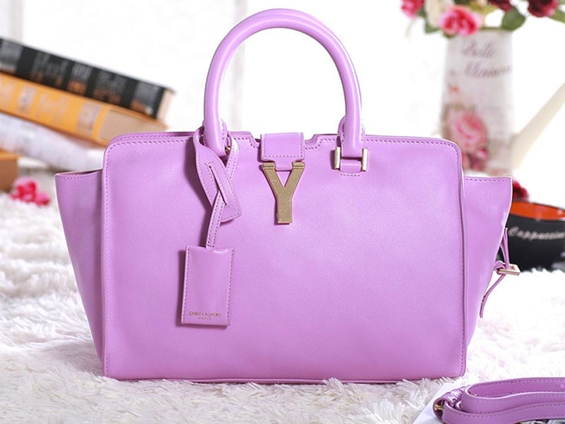 Yves Saint Laurent Cabas Chyc Original Leather Tote Light Purple