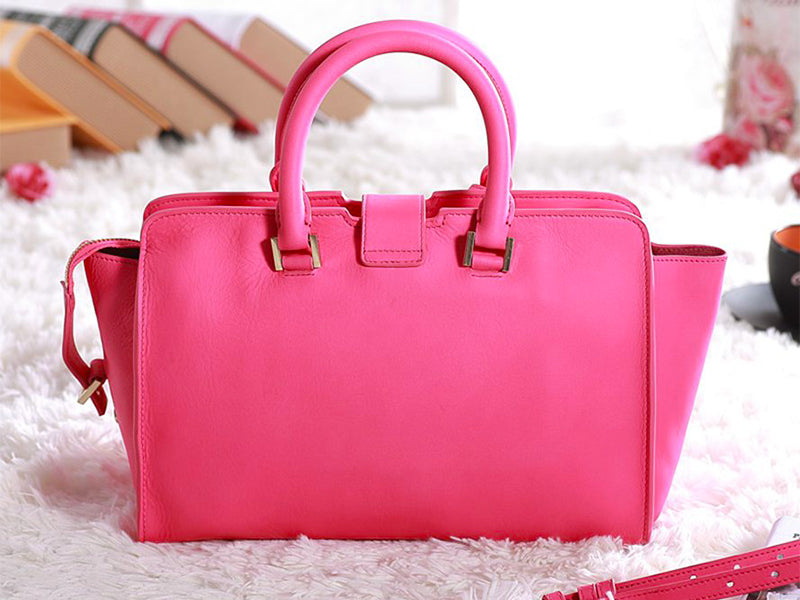 Yves Saint Laurent Cabas Chyc Original Leather Tote Hot Pink