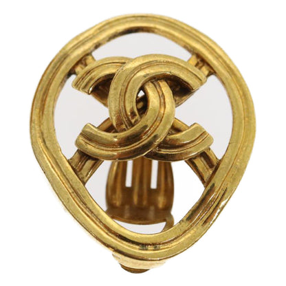 CHANEL COCO Mark Clip-on Earring Gold Tone CC   am2421gA