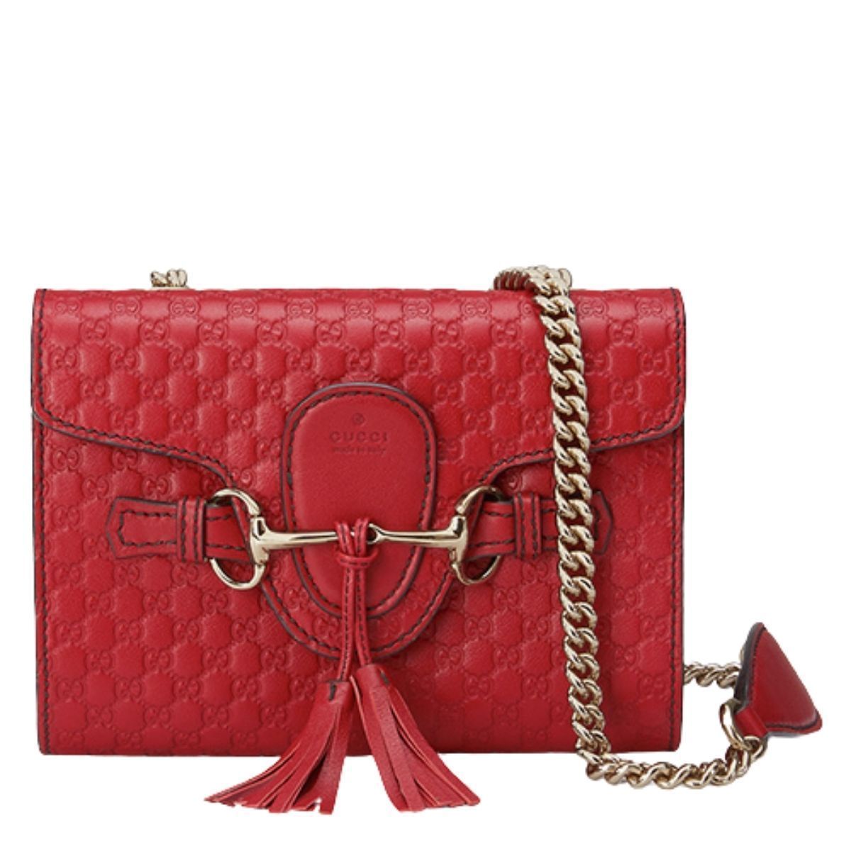 Red Emily Guccissima Mini Shoulder Bag