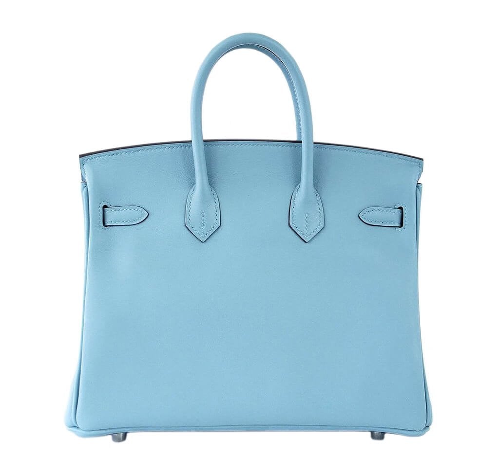 Hermes Birkin 25 Bag Bleu Saint Cyr