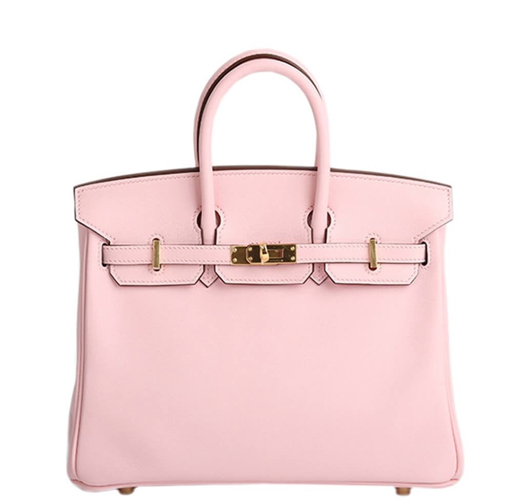 Hermes Birkin 25 Bag Rose Sakura Gold Hardware